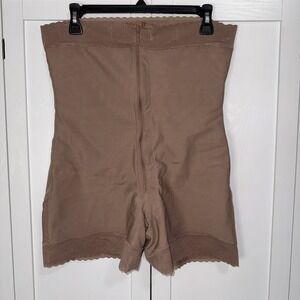 Meli'Belt Body Shaper Shorts 5XL Nude Zip Front Compression Shapewear Butt Lift